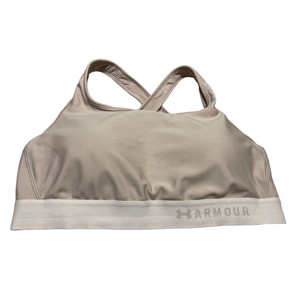 Under Armour Tight Fit Compression Sports Bra 1X Plum Wireless Pullover 1353785 - Picture 1 of 8
